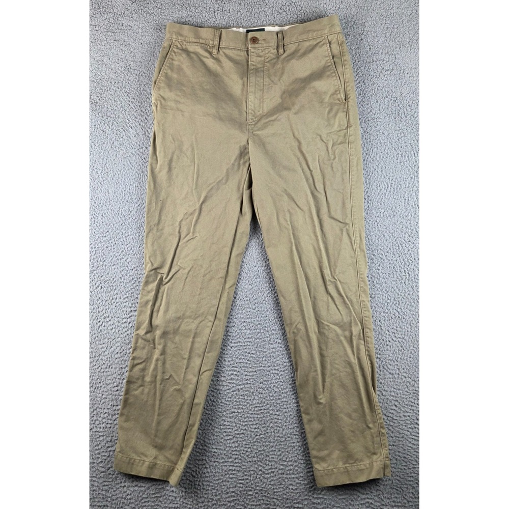 J Crew Oarsman Broken In Straight Mens 30x32 Khaki Chino Pants Preppy Business